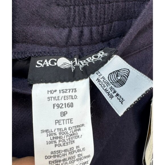 Sag Harbor Womens Wool Skirt 8P Petite Purple - Picture 2 of 11